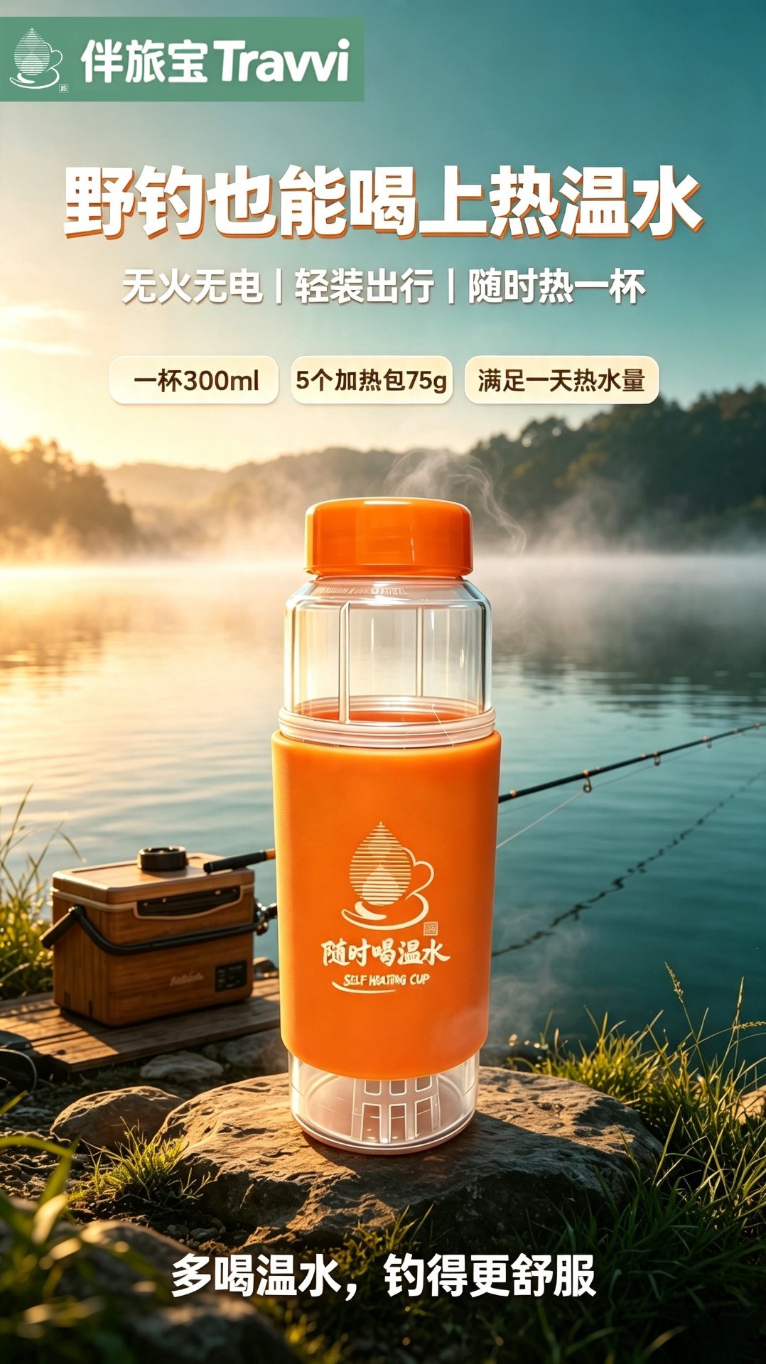 野钓也能喝上热温水